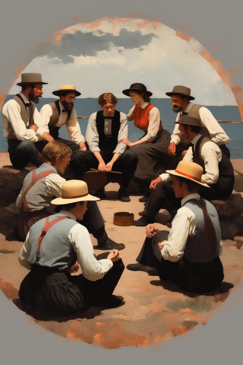 01116-2984409551-_lora_Winslow Homer Style_1_Winslow Homer Style - group of people sitting in a circle in the style of winslow homer.png